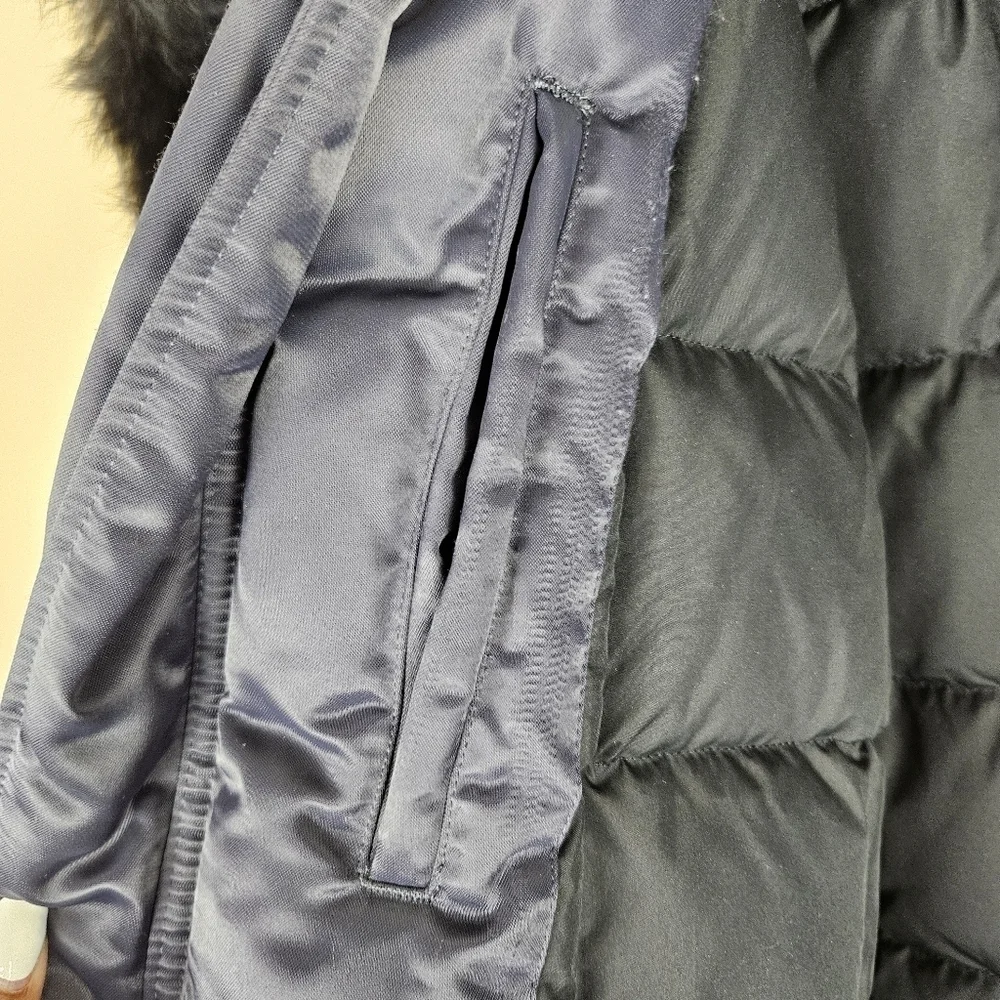 Theory Leonaard toggle coat with genuine coyote fur